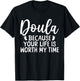 Cool Doula Design Mom Midwife Birth Worker Doula T-Shirt - T-Shirt | Black
