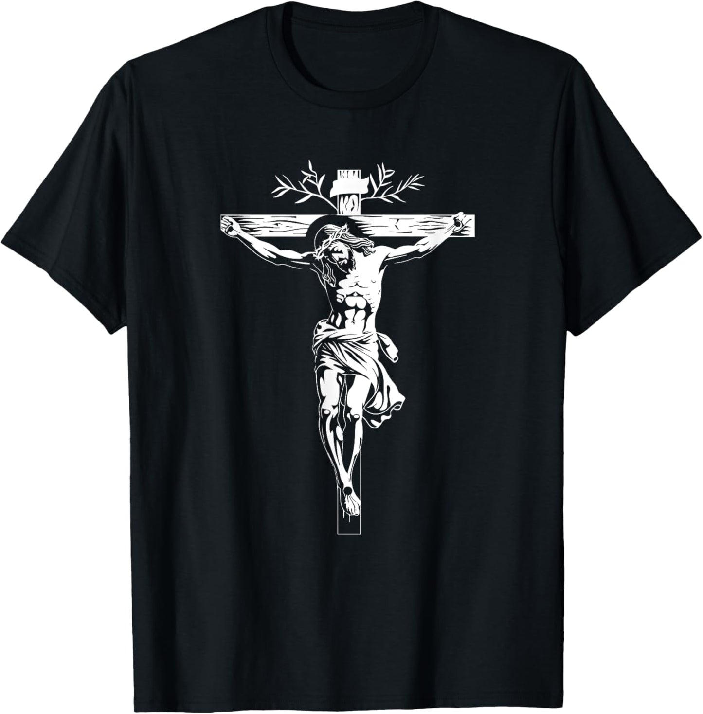 Jesus Christ On The Cross T-Shirt - T-Shirt | Black