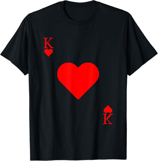 V-Day pajama King Of Heart valentine Matching Outfit Couples T-Shirt - T-Shirt | Black