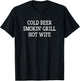 Cold Beer - Smokin' Grill - Hot Wife - Vintage Style T-Shirt - T-Shirt | Black