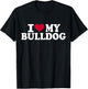 I love my bulldog Women Girls Kids T-Shirt - T-Shirt | Black