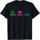 Peace Love K-Pop T-Shirt - T-Shirt | Black