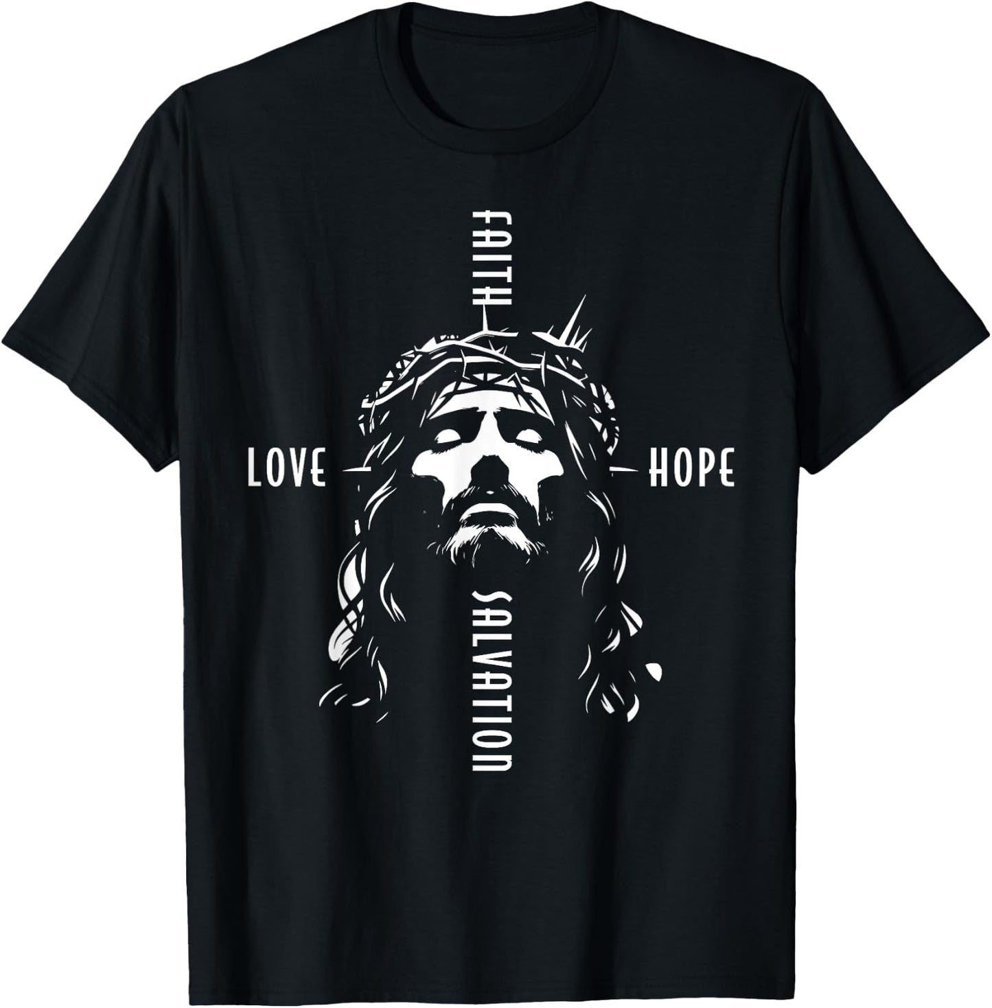 Jesus Cross Beautiful Christian Faith Love Hope Salvation T-Shirt - T-Shirt | Black