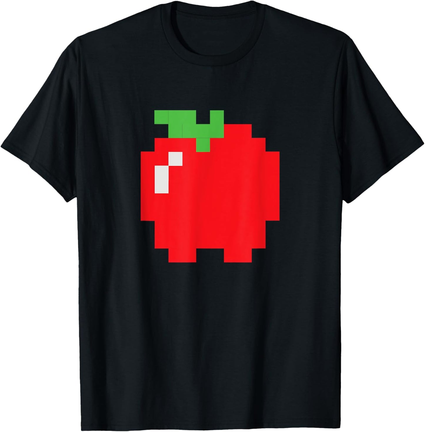 Pixel Apple 80s Video Game Halloween Group Costume T-Shirt - T-Shirt | Black