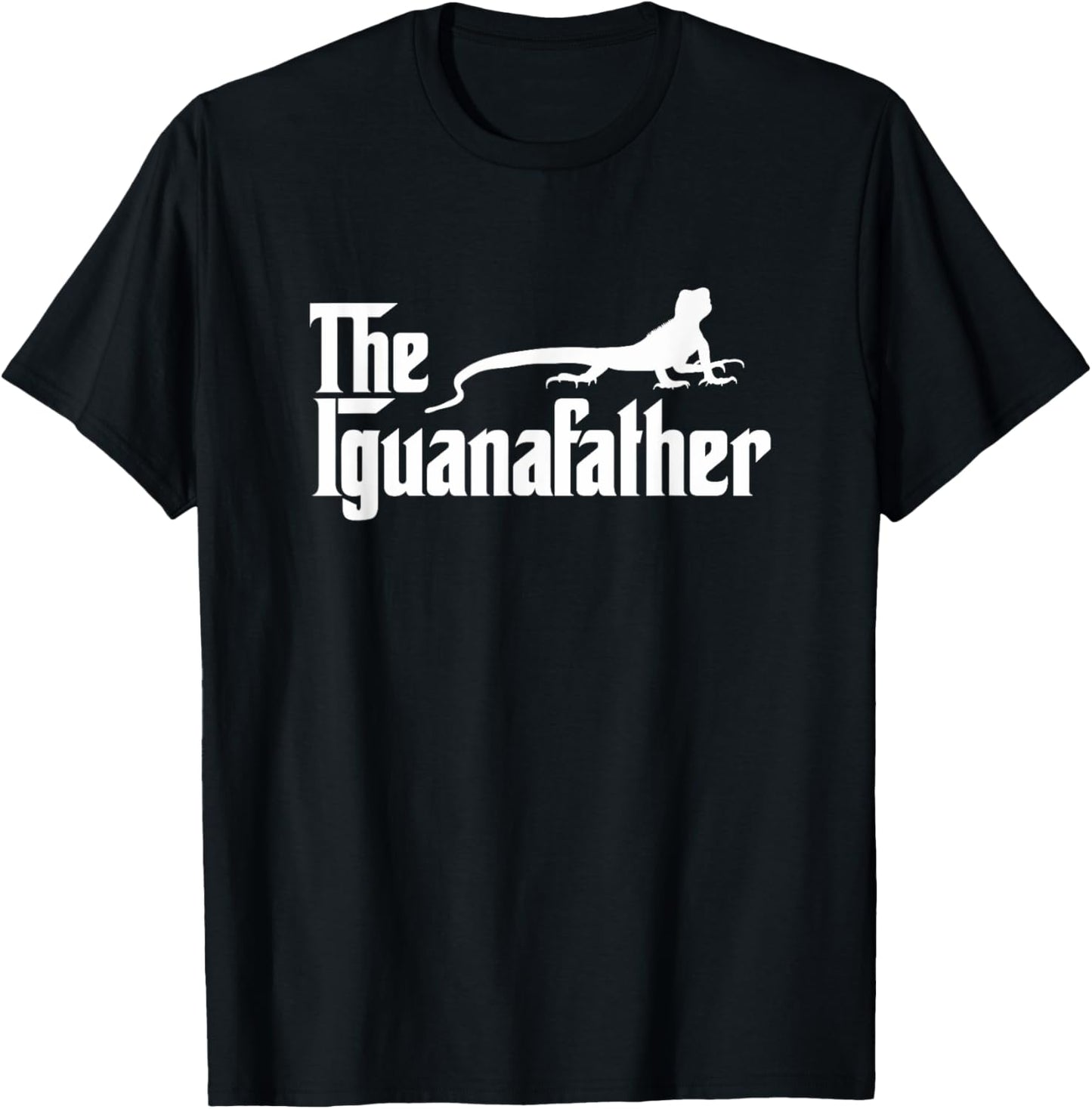 Iguana Father Lizard | Iguana Dad Funny T-Shirt - T-Shirt | Black