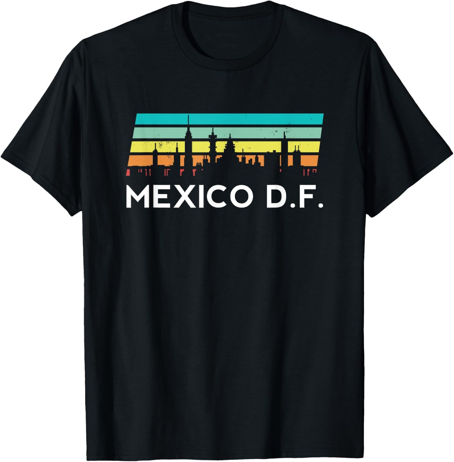 Mexico DF Retro Mexican Peso Ciudad Districto Federal Guey T-Shirt - T-Shirt | Black