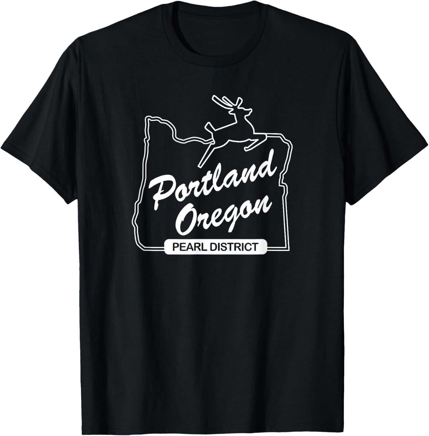PDX Portland Oregon Sign: Pearl District - Portland Oregon T-Shirt - T-Shirt | Black