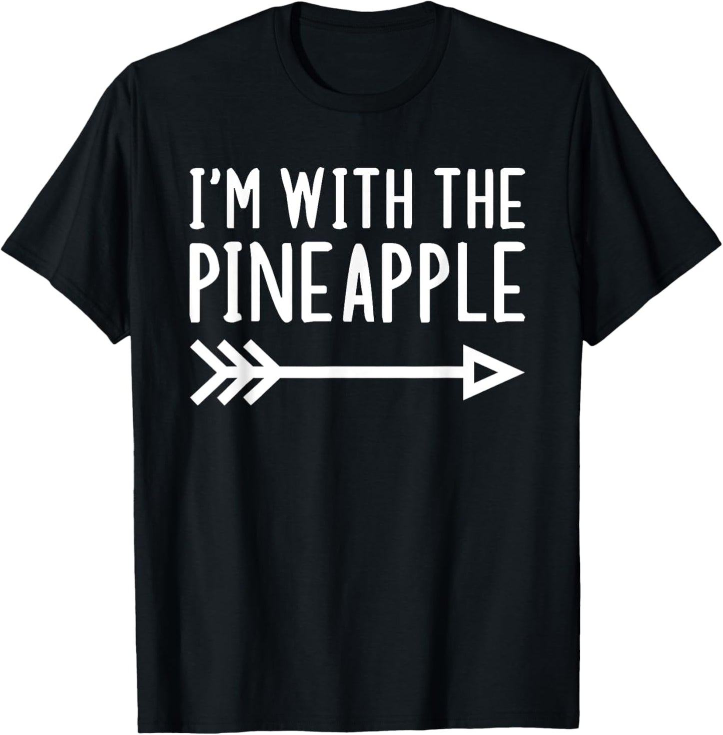 I'm With The Pineapple Funny Matching Lazy Halloween Costume T-Shirt - T-Shirt | Black