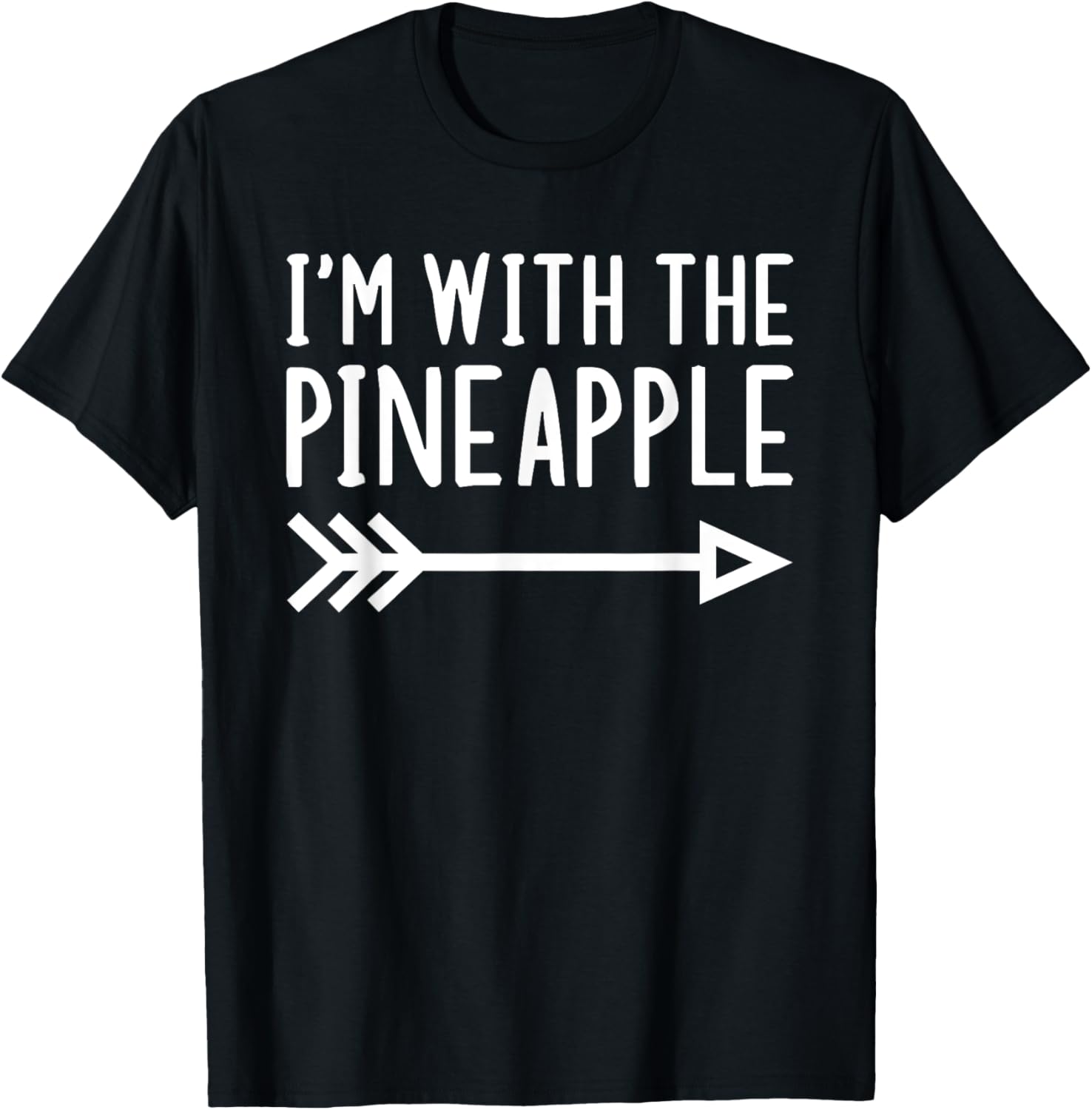 I'm With The Pineapple Funny Matching Lazy Halloween Costume T-Shirt - T-Shirt | Black
