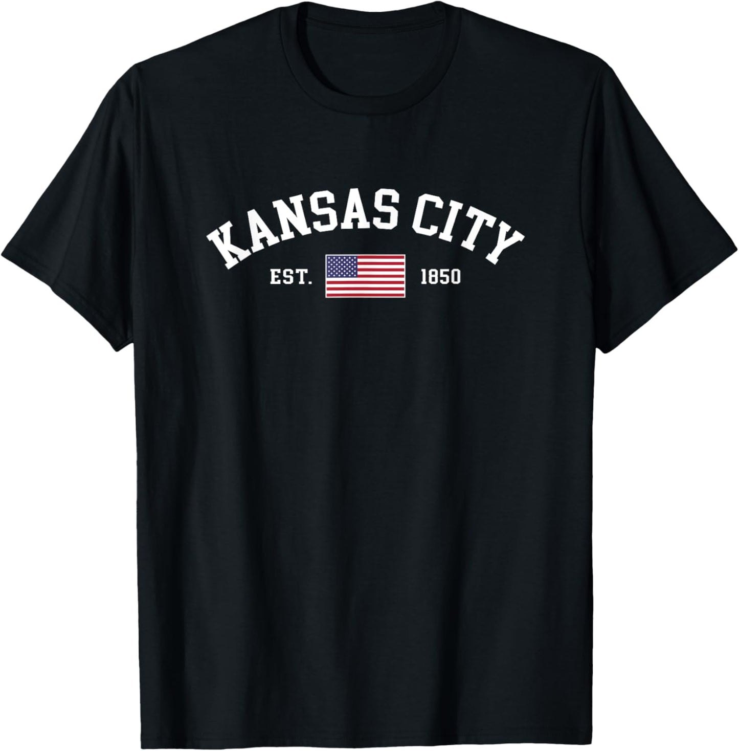 Kansas City Missouri July 4th US Flag Retro Travel Souvenir Kids Men T-Shirt - T-Shirt | Black