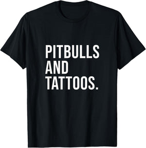 Pitbulls And Tattoos Pitbull Owner Dog Inked Lover Funny Women T-Shirt - T-Shirt | Black