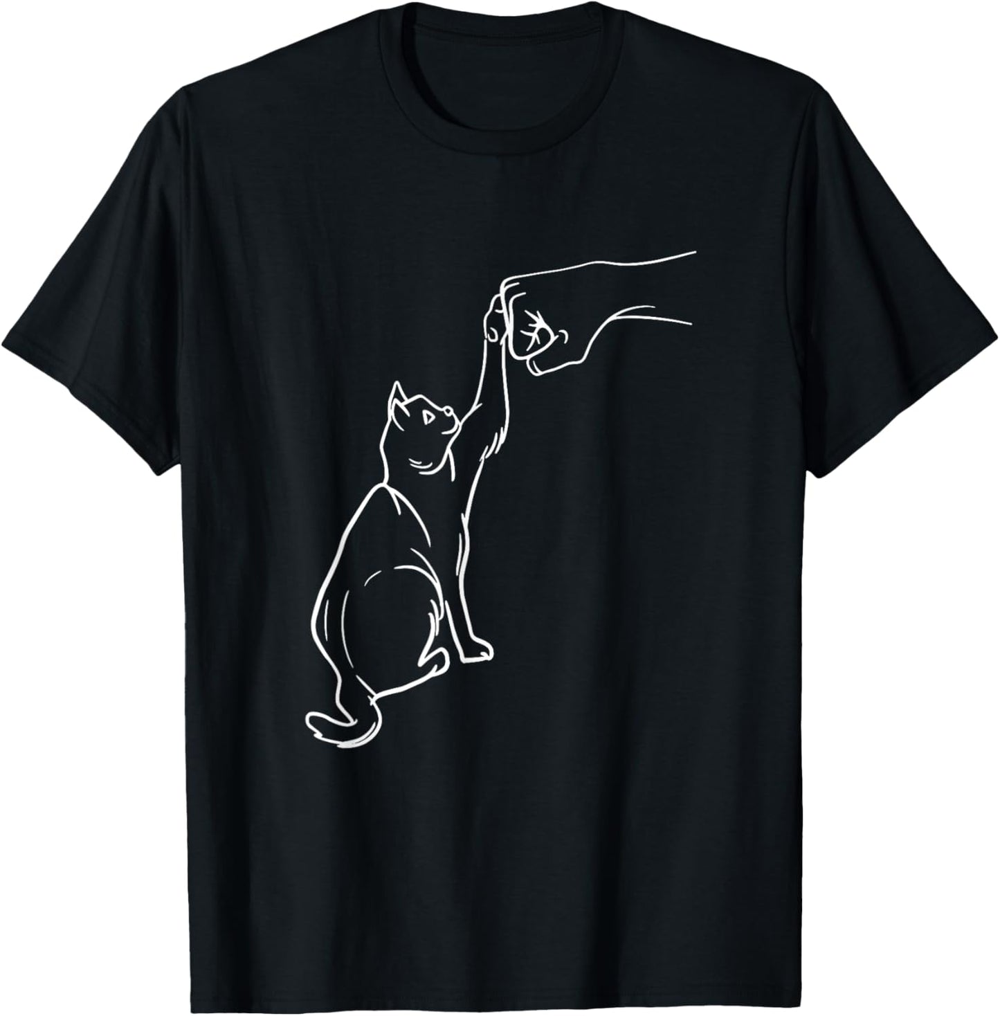 Funny Cat Best Friend Fist Bump Cat Lover T-Shirt - T-Shirt | Black