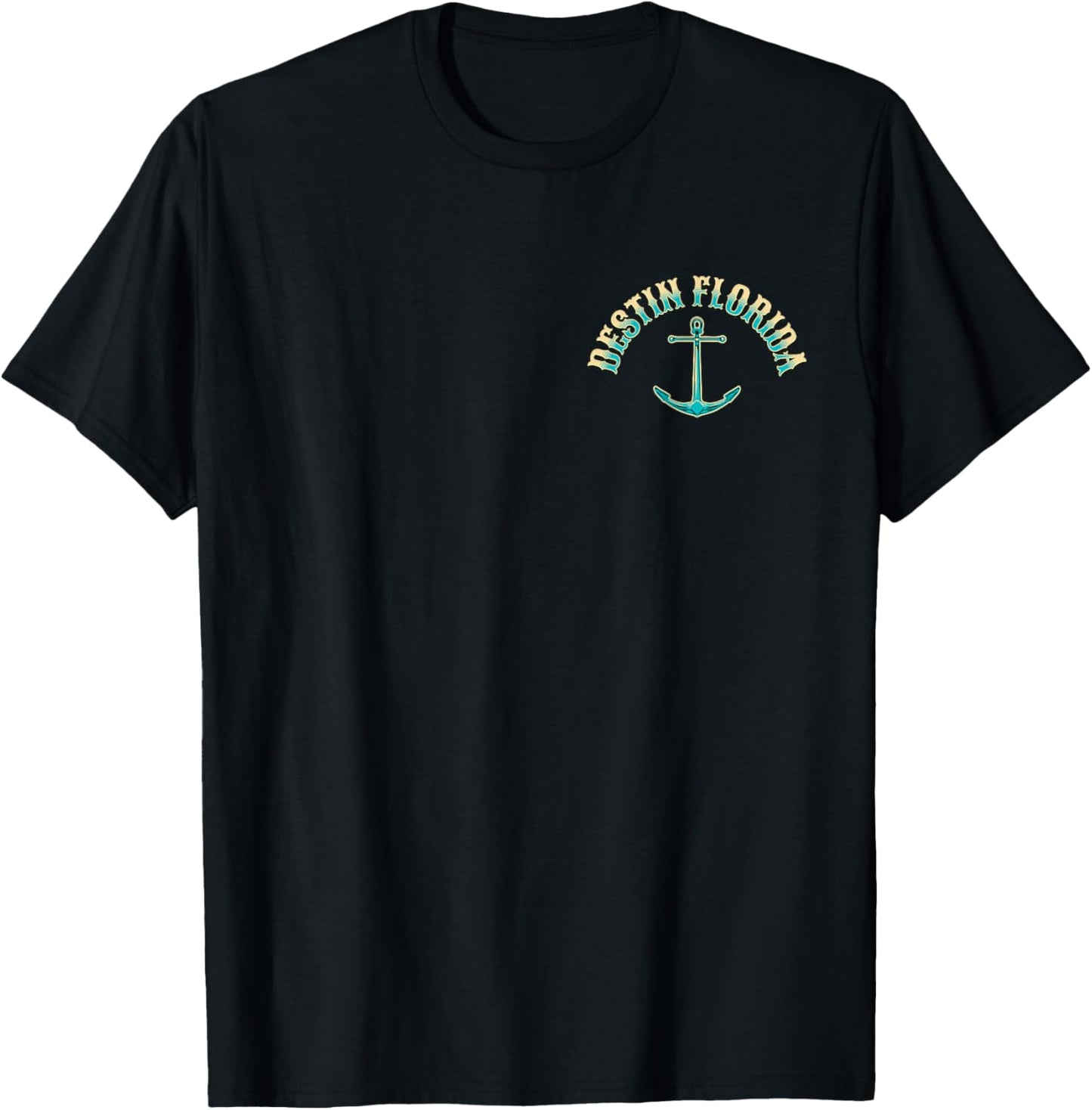 Destin Florida USA Fishing Design T-Shirt - T-Shirt | Black