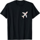 Airplane Shaped Passport Travel Stamps T-Shirt - T-Shirt | Black