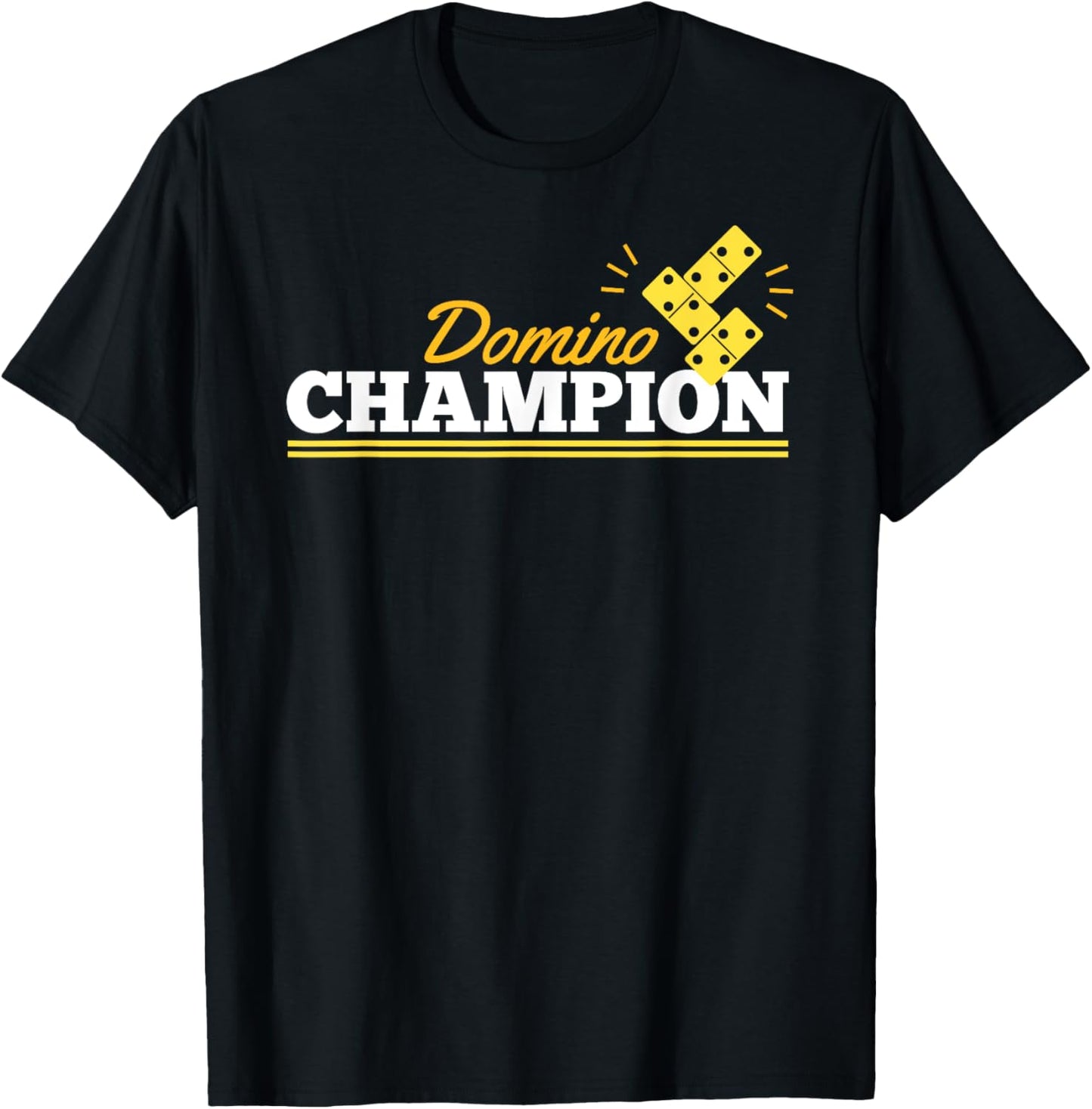 DOMINO CHAMPION Dominoes shirt women & kids Trophy T-Shirt - T-Shirt | Black
