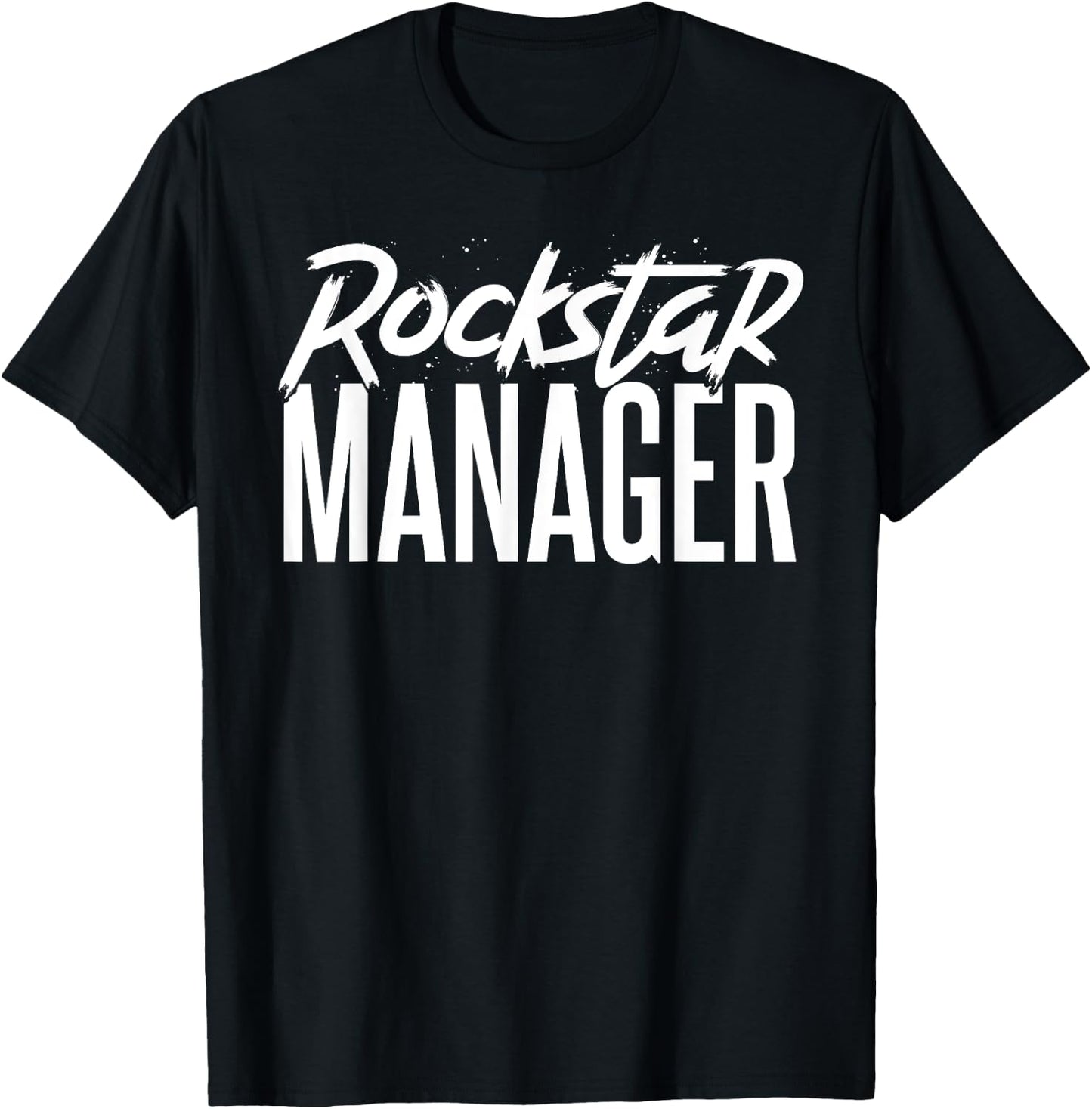 Rockstar Manager Gift Office Managers T-Shirt - T-Shirt | Black