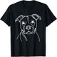 Line Art Dad Mom Dog - Pitbull Women T-Shirt - T-Shirt | Black