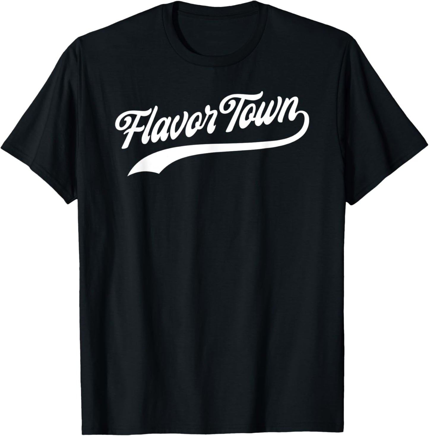 FLAVOR TOWN Classic Baseball Design T-Shirt - T-Shirt | Black