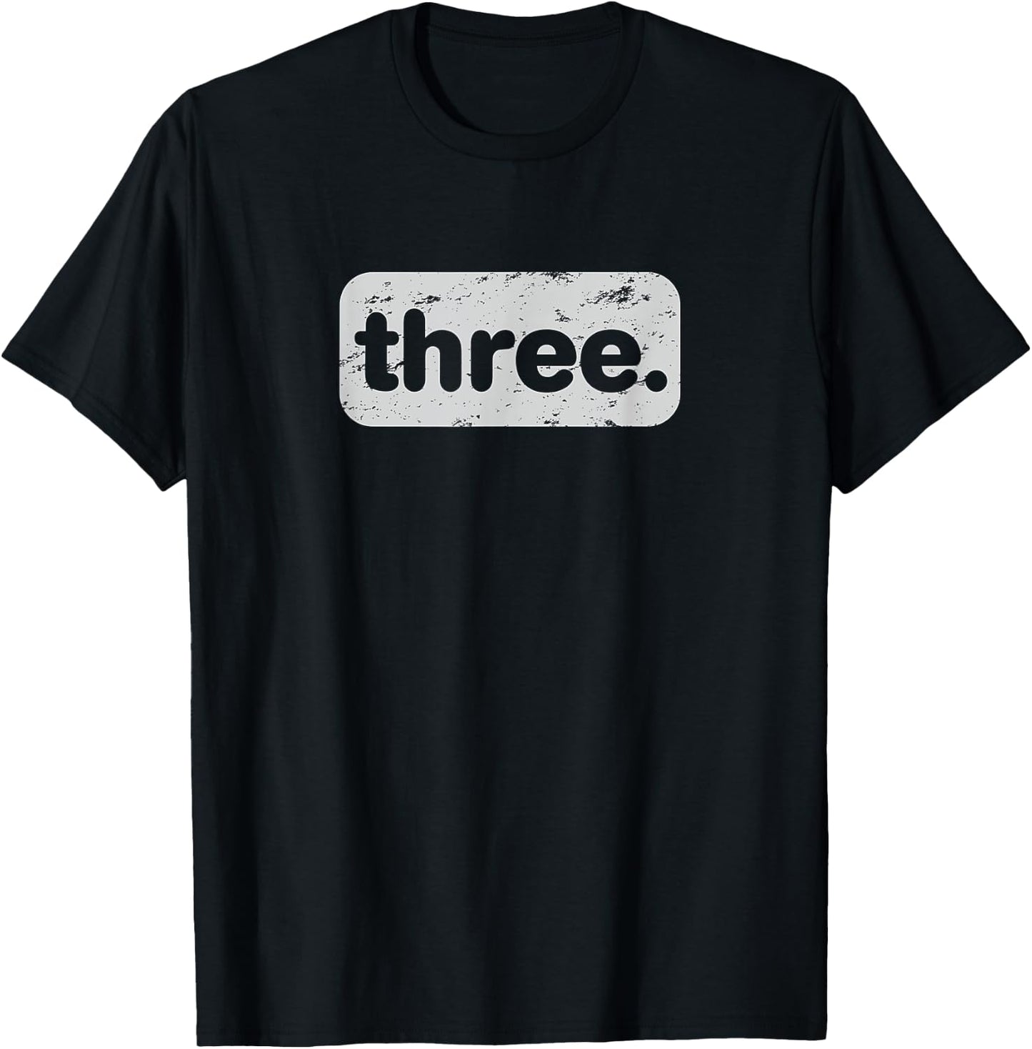 Number Three Cool 3 Years 3rd Wedding Anniversary Him Her T-Shirt - T-Shirt | Black