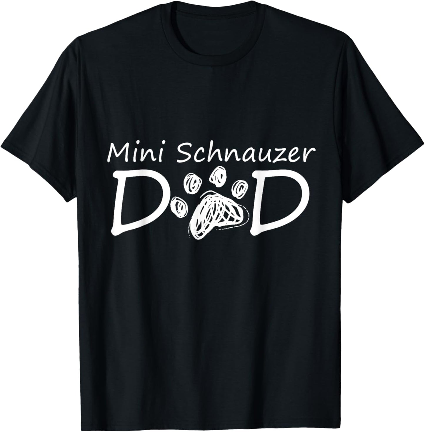 Mini Schnauzer Dad Daddy Breed Puppy Owner Dog Father Papa Women Kids T-Shirt - T-Shirt | Black