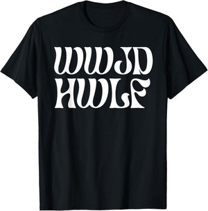 Vintage WWJD HWLF T-Shirt - T-Shirt | Black