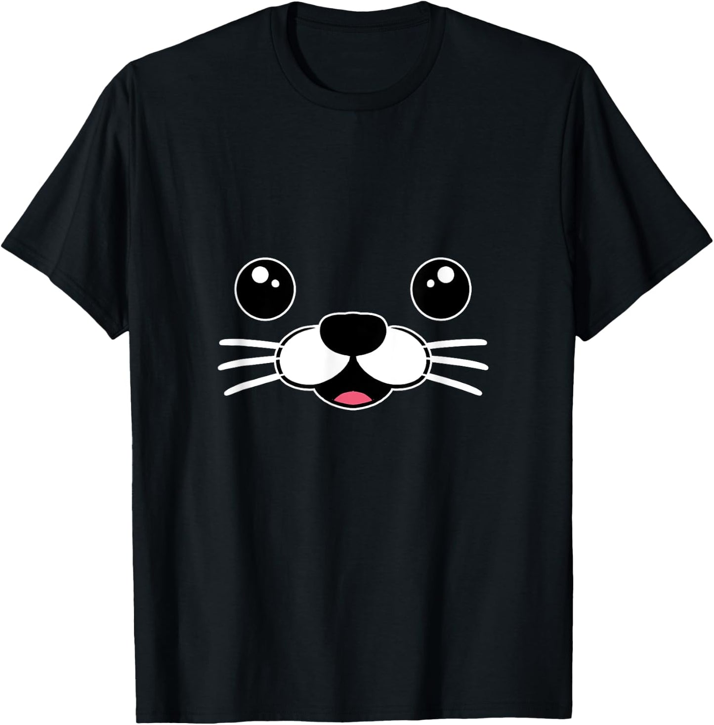 Cute Seal Costume Seal Face Sea Lion Kids T-Shirt - T-Shirt | Black