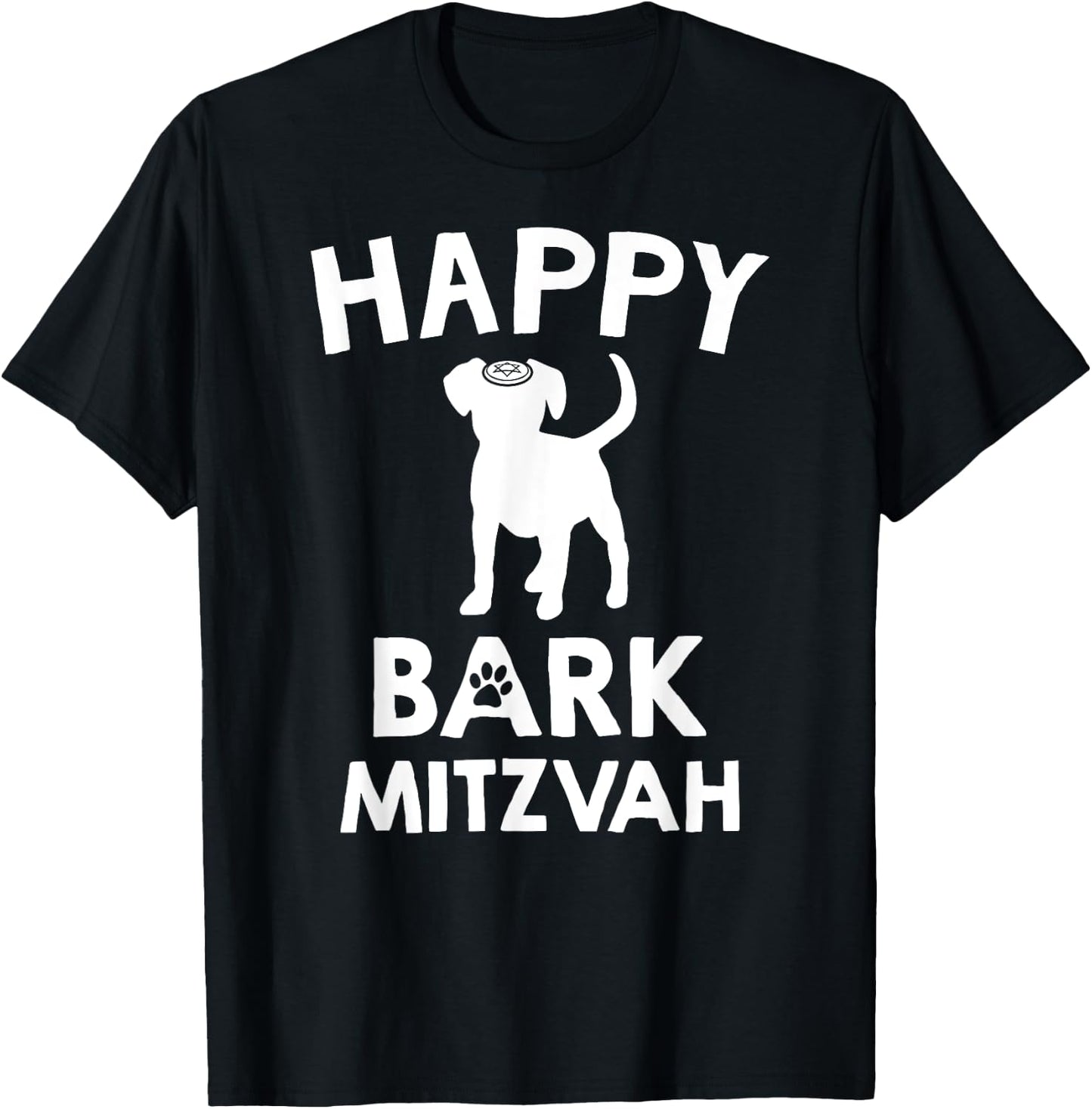 Bark Mitzvah T Shirt | Jewish Dog Lover Bar Mitzvah Women Kids T-Shirt - T-Shirt | Black