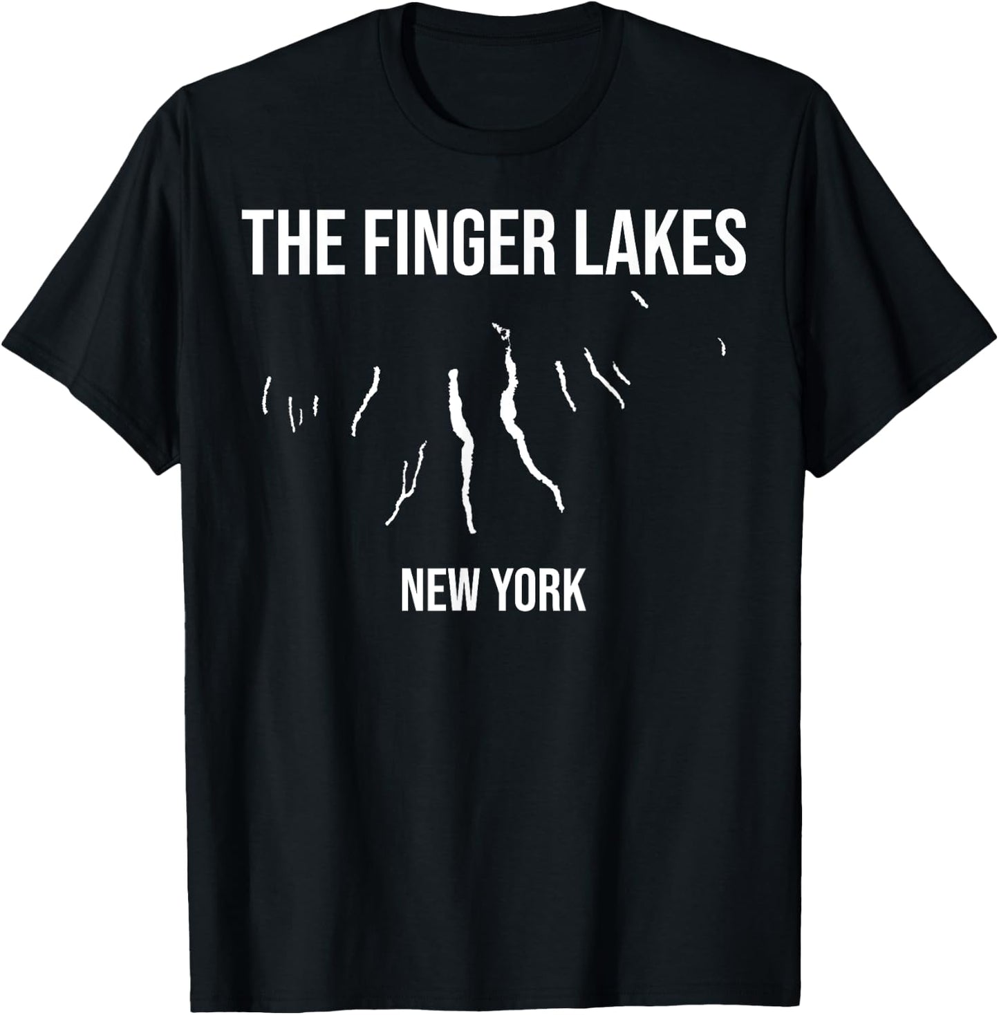 Cool The Finger Lakes New York | Funny Tourist Travel Gift T-Shirt - T-Shirt | Black