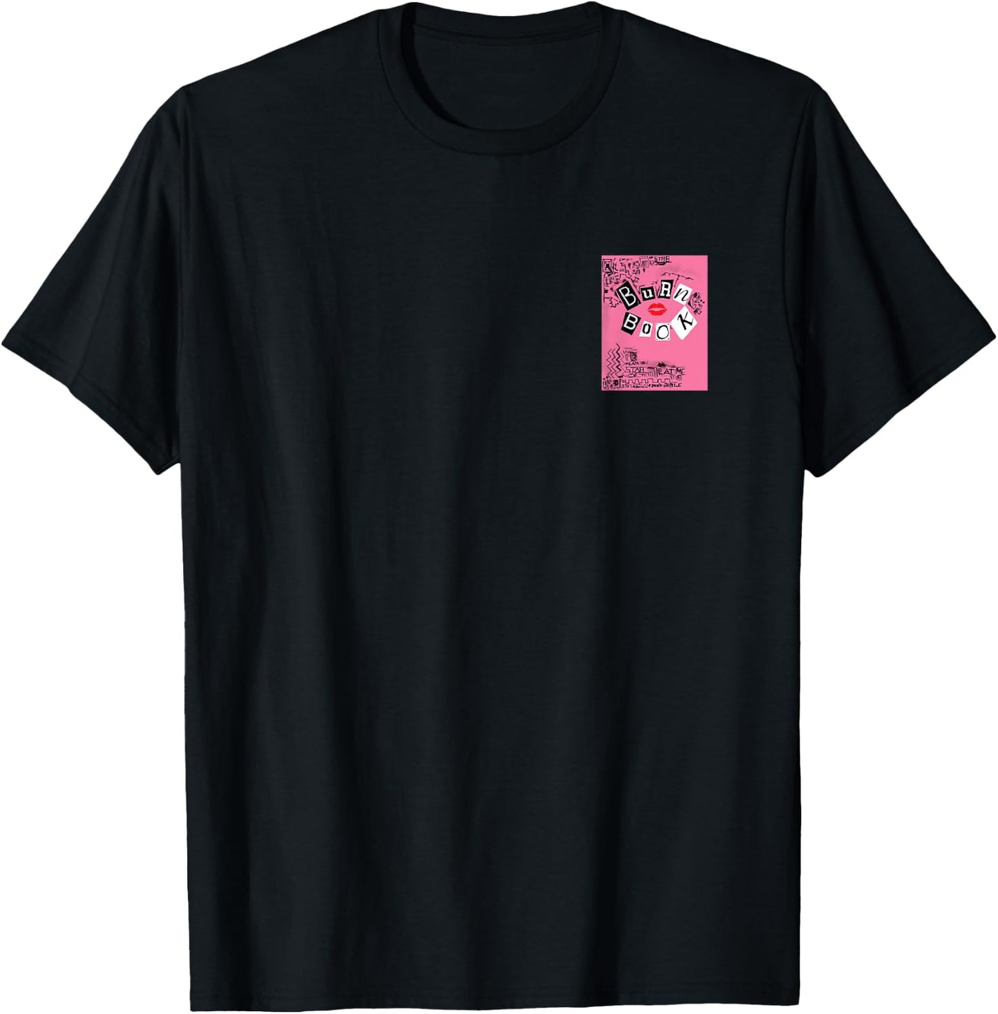 Mean Girls Front and Back Burn Book with the Plastics Movie T-Shirt - T-Shirt | Black