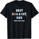 Best Dog and Cat Dad Ever Shirt Fur Father Parent Dad Gifts Men Women T-Shirt - T-Shirt | Black
