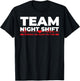Night Shift Nurse Life RN LPN CNA ICU Healthcare Heartbeat T-Shirt - T-Shirt | Black