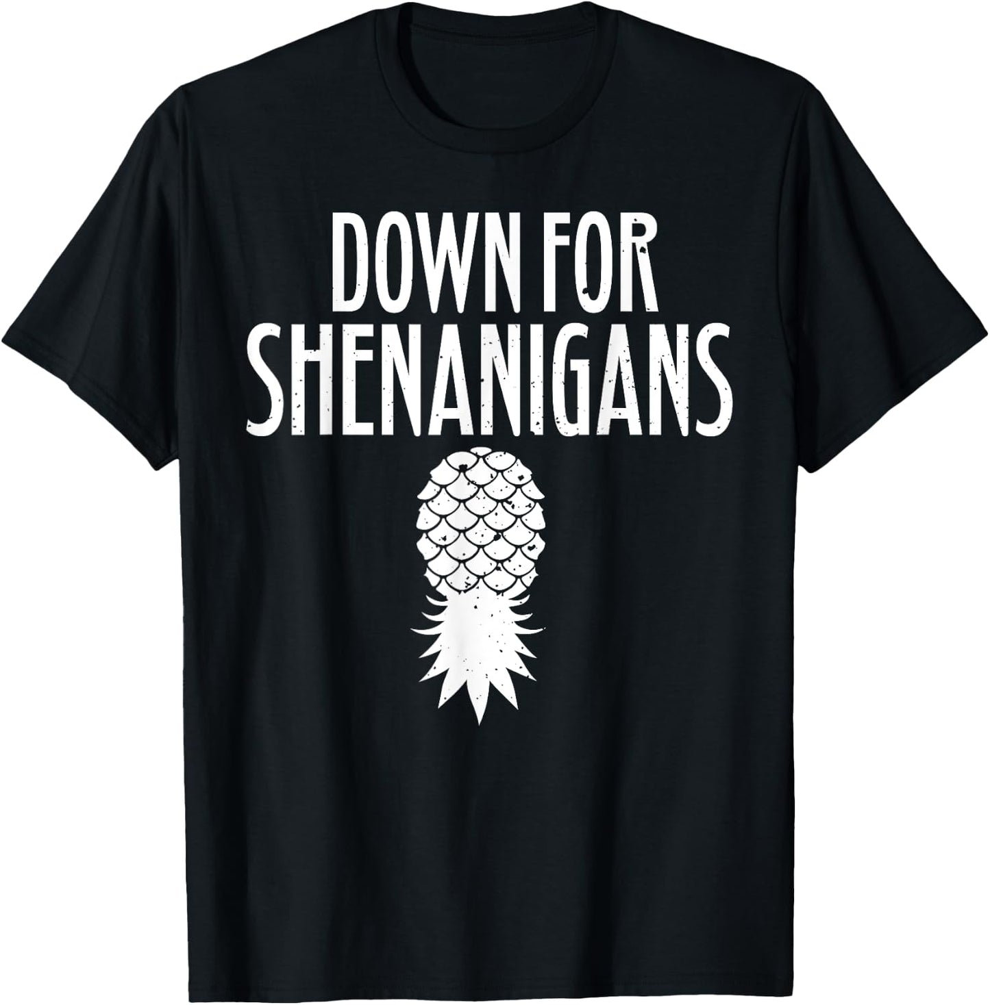 Swingers Down For Shenanigans Pineapple Swinger Party T-Shirt - T-Shirt | Black