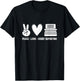 Peace Love Court Reporting Court Reporter Stenographer T-Shirt - T-Shirt | Black