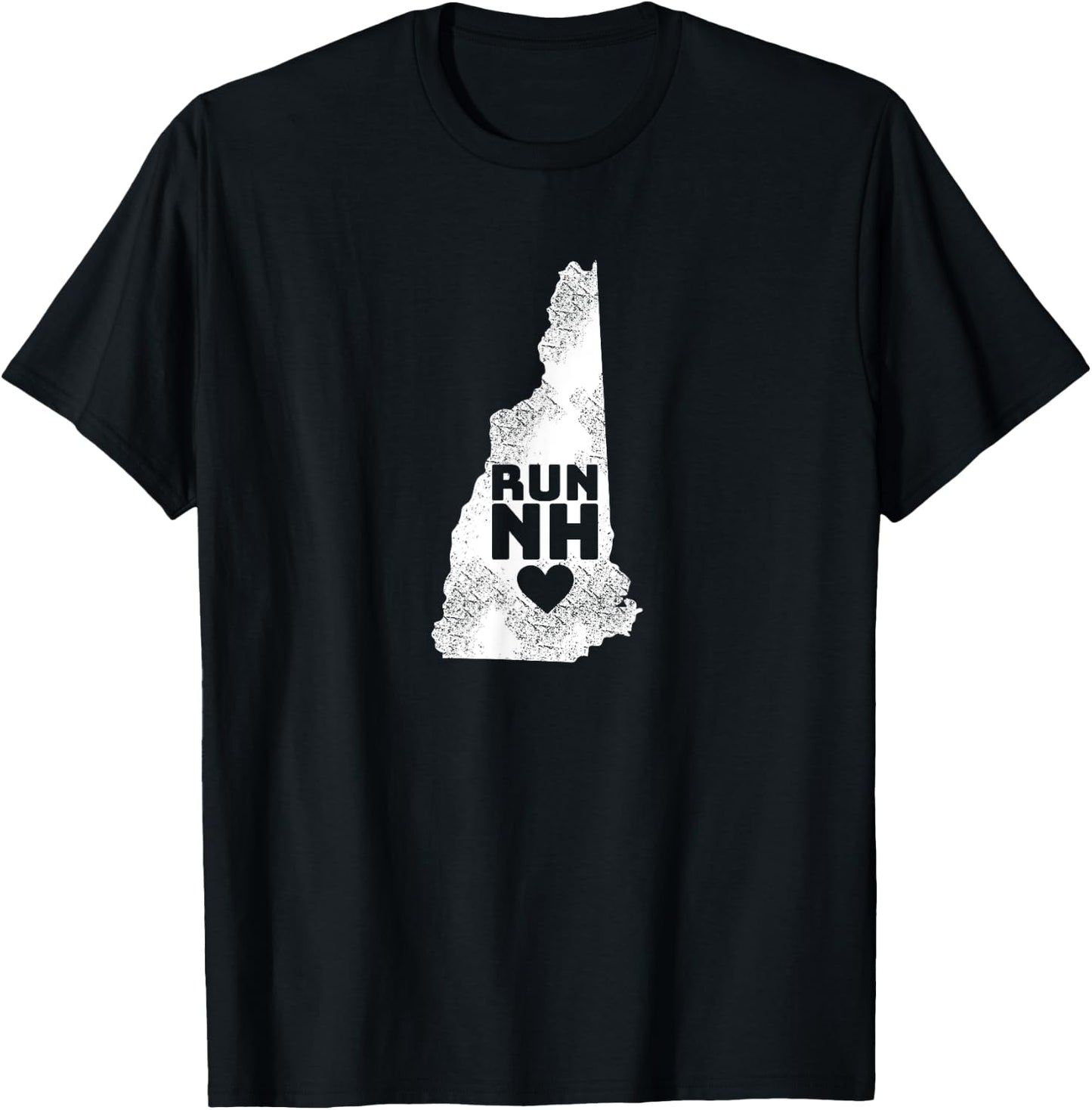 Run NH Love New Hampshire T-Shirt - T-Shirt | Black