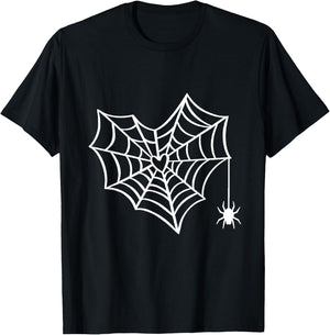 Halloween Heart Spider Web Spooky Costume T-Shirt - T-Shirt | Black
