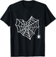 Halloween Heart Spider Web Spooky Costume T-Shirt - T-Shirt | Black