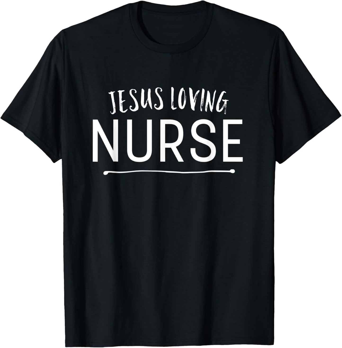Jesus Loving Nurse Cute Christian Deluxe T-Shirt - T-Shirt | Black