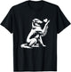 Borzoi Love Dog Paw Heart Graphic Design T-Shirt - T-Shirt | Black