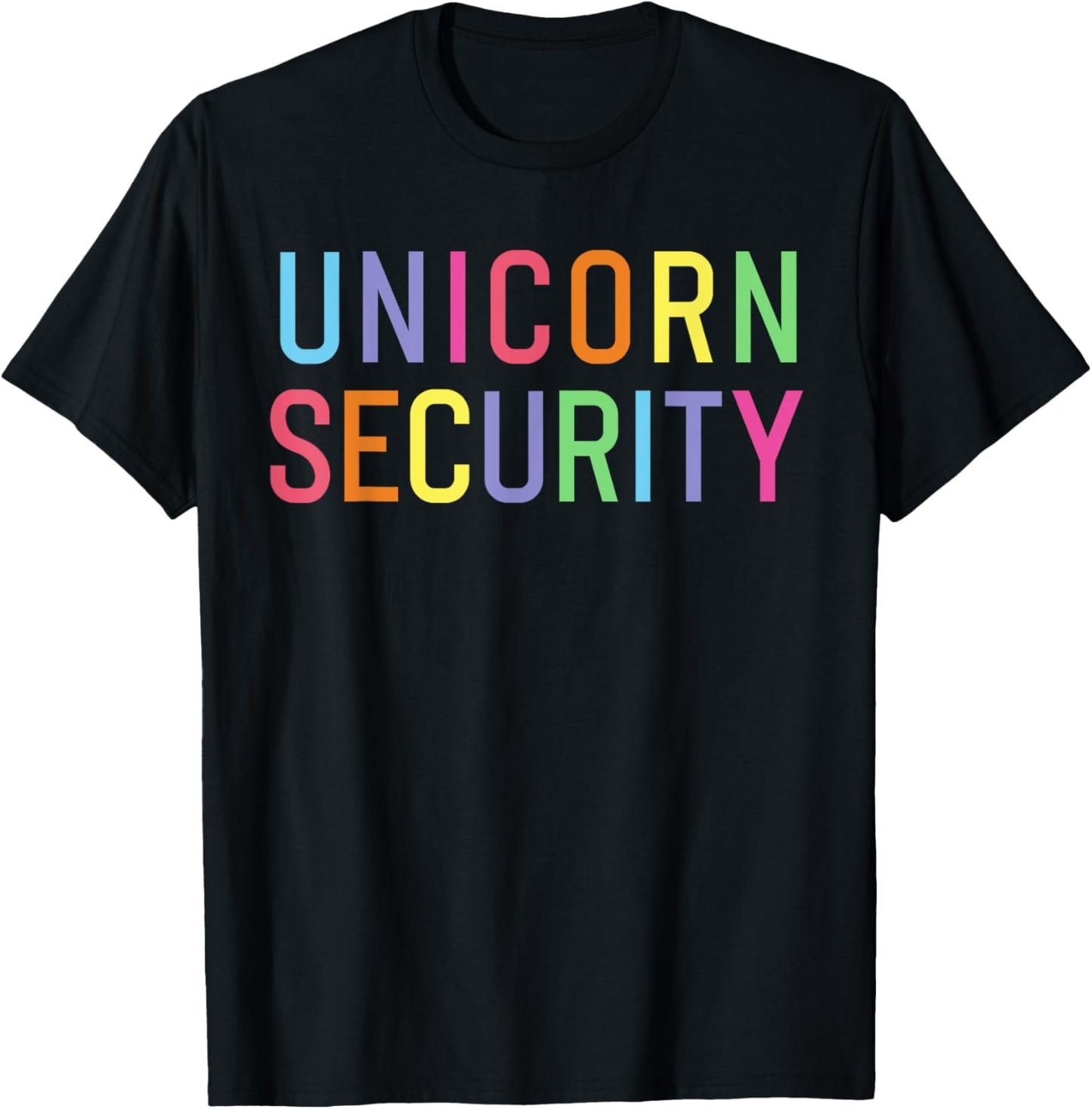 Unicorn Security Mom Daughter Dad Adult Themed Party Family T-Shirt - T-Shirt | Black