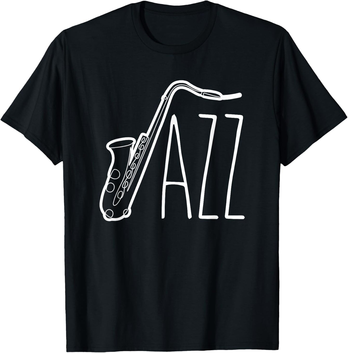 Cool Saxophone Women Jazz Music Band Musician Player T-Shirt - T-Shirt | Black