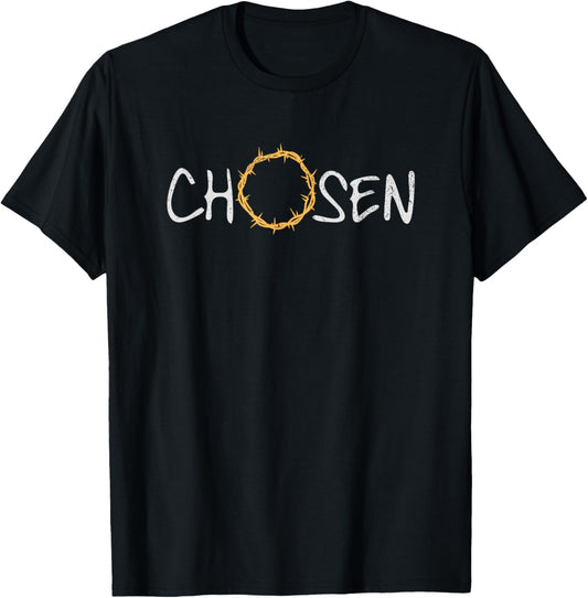 Chosen 1 Peter 2:9 Bible Verse Thorns Jesus Christ Christian T-Shirt - T-Shirt | Black
