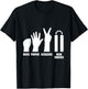 Rock Paper Scissors Nun Chucks | Martial Arts Weapon T-Shirt - T-Shirt | Black