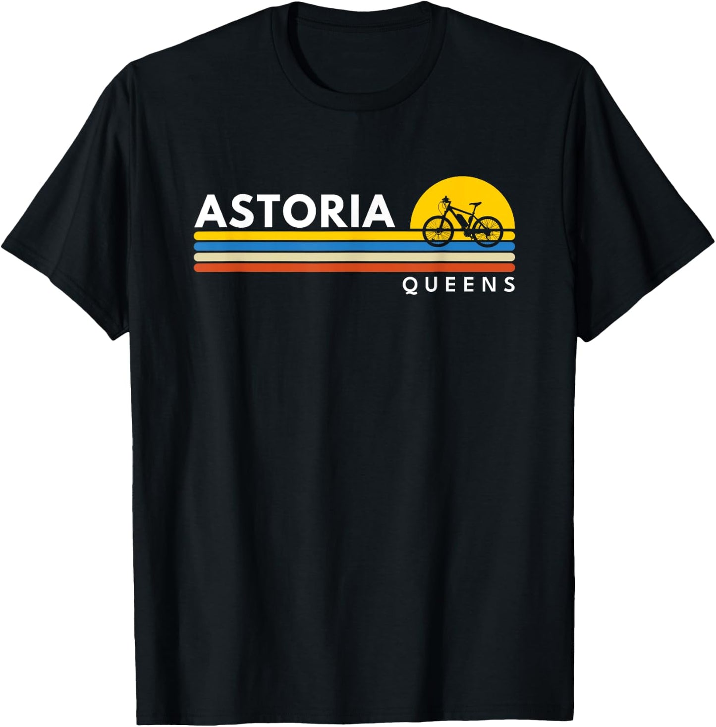 Astoria Queens NY New York Vintage Retro Souvenirs T-Shirt - T-Shirt | Black