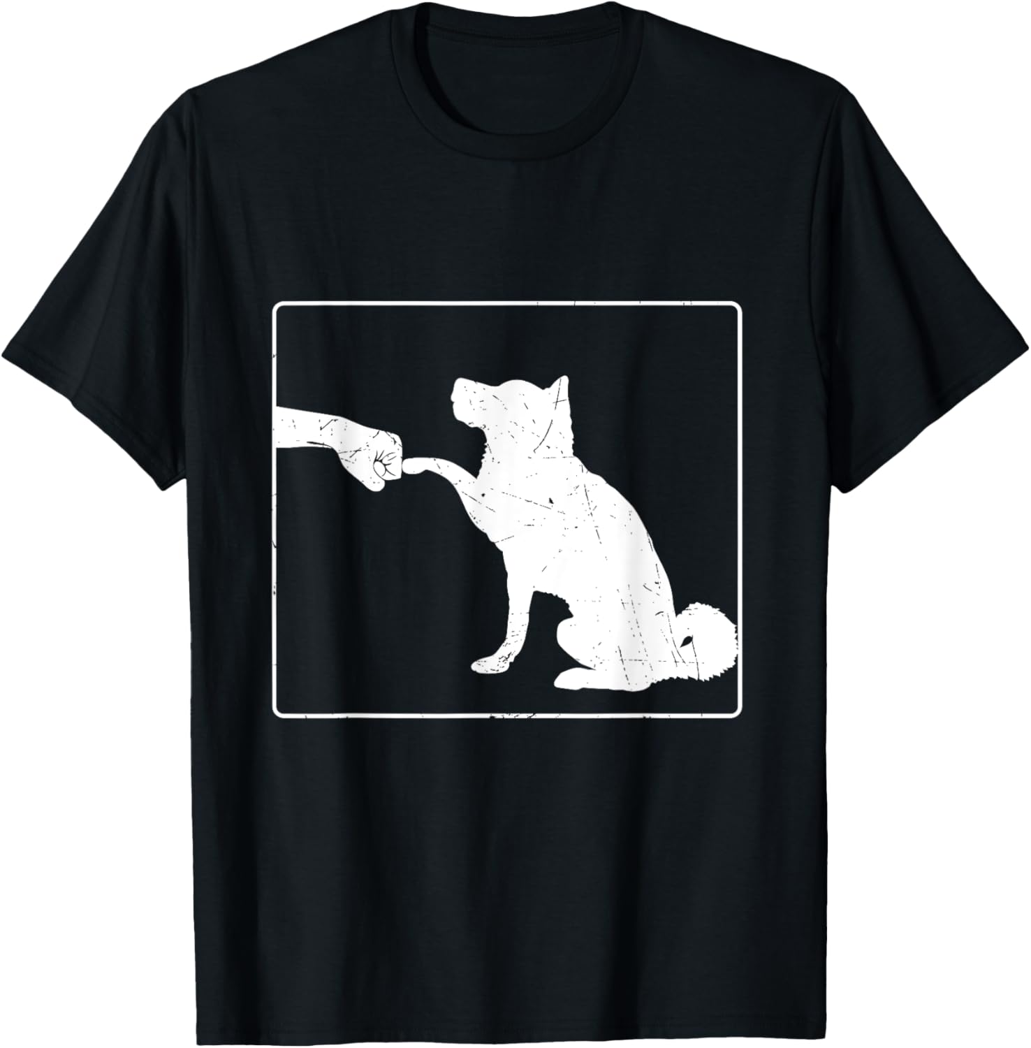 Dog Fist Bump Best Friend Dog Lover Women Girls Kids T-Shirt - T-Shirt | Black