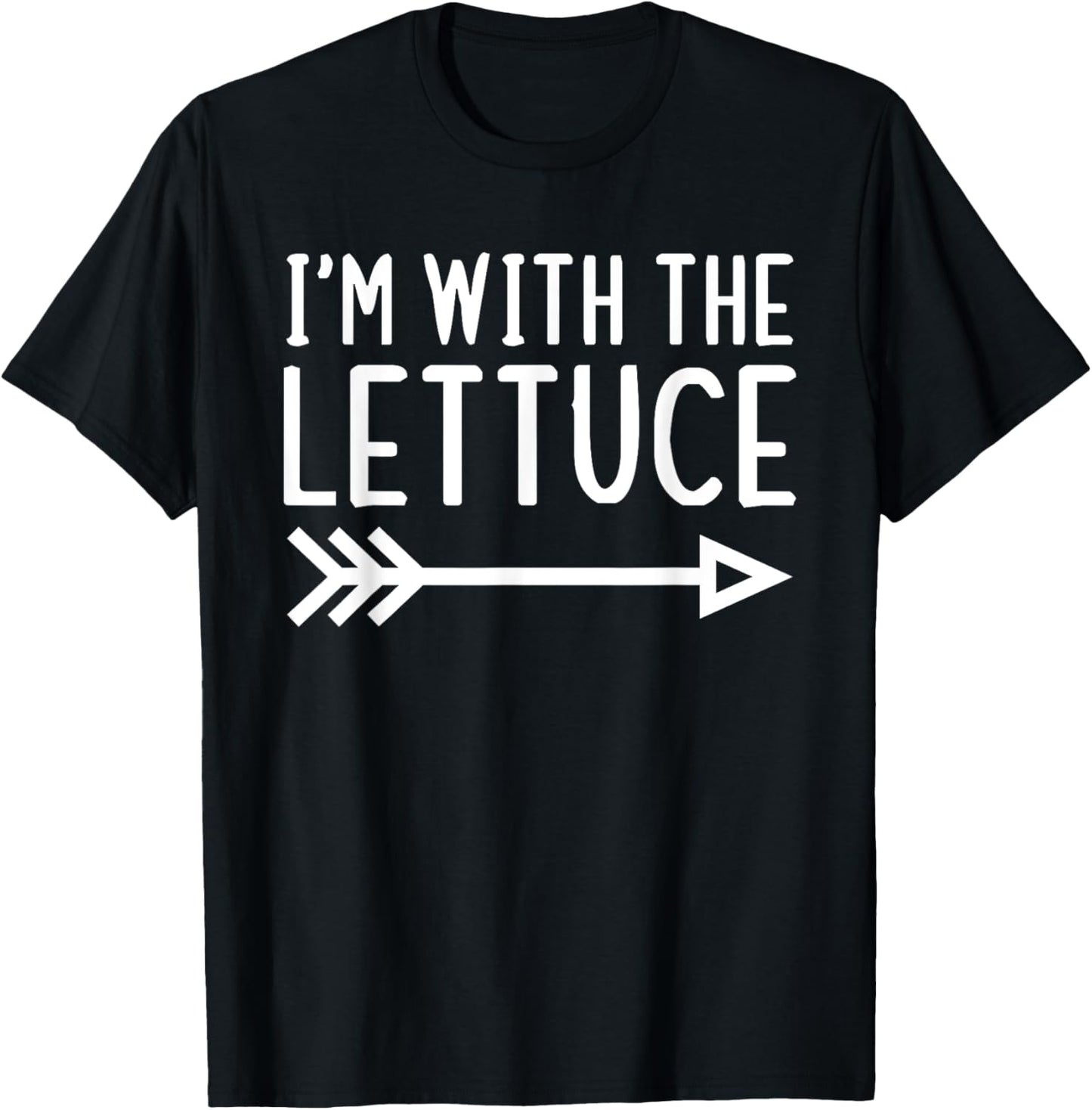 I'm With The Lettuce Funny Matching Halloween Couple Costume T-Shirt - T-Shirt | Black