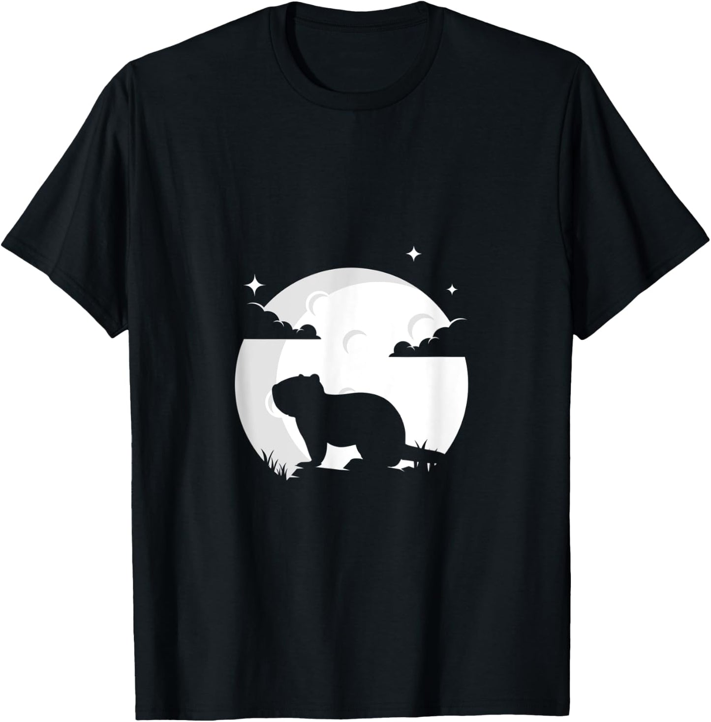 Beaver Moon Beaver Gift Pet Animal T-Shirt - T-Shirt | Black