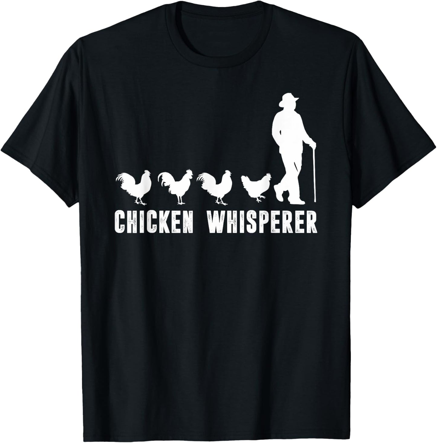 Funny Chicken Whisperer, Girls Boys Farm Animal, Farmer T-Shirt - T-Shirt | Black