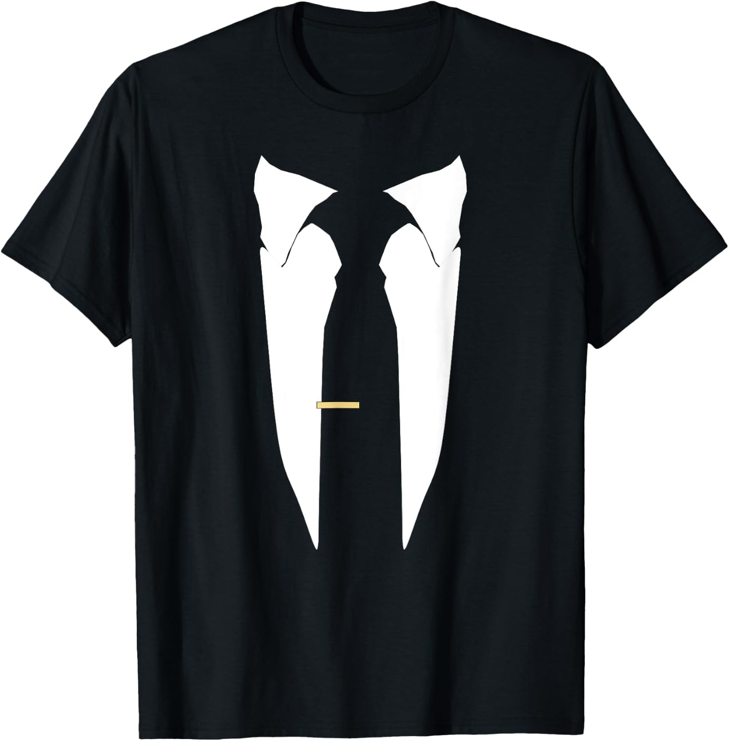 Suit Tie Wedding Tuxedo Prom Bachelor Ceremony T-Shirt - T-Shirt | Black