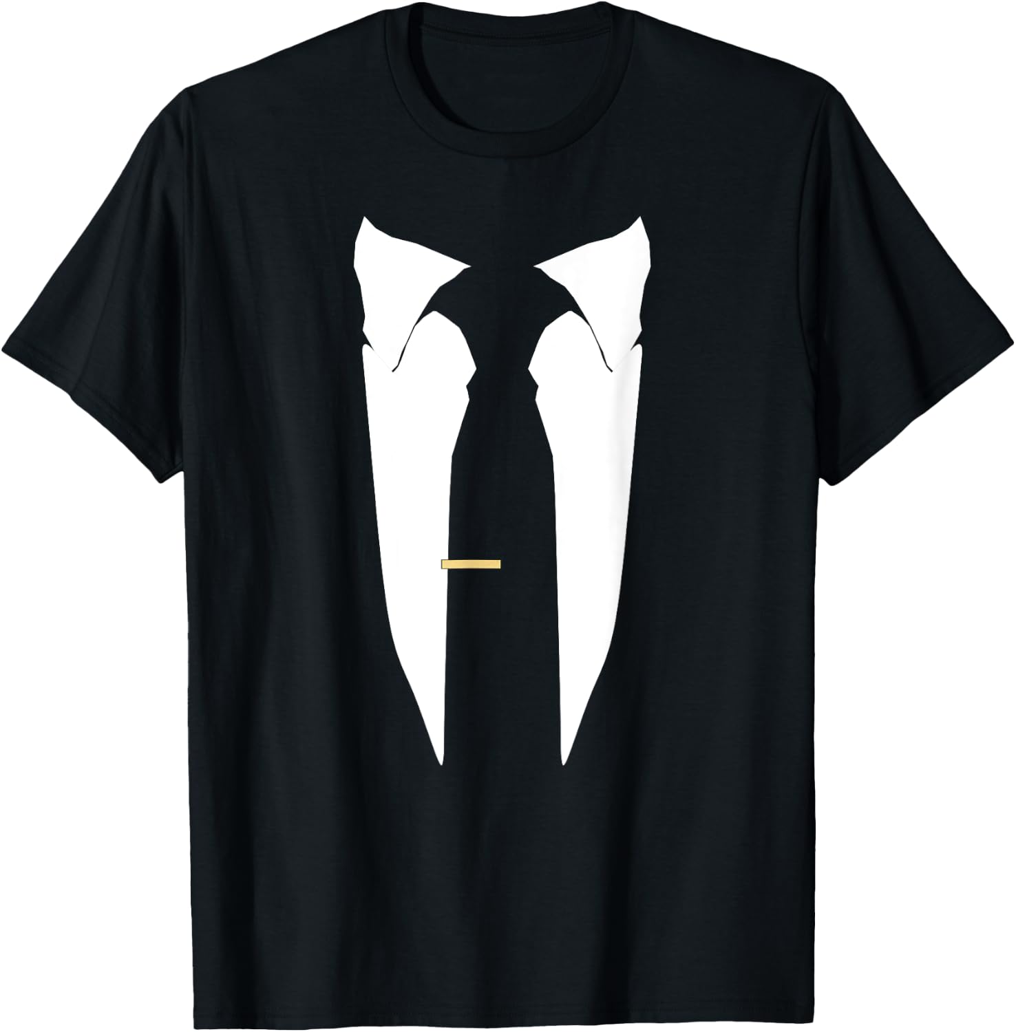 Suit Tie Wedding Tuxedo Prom Bachelor Ceremony T-Shirt - T-Shirt | Black