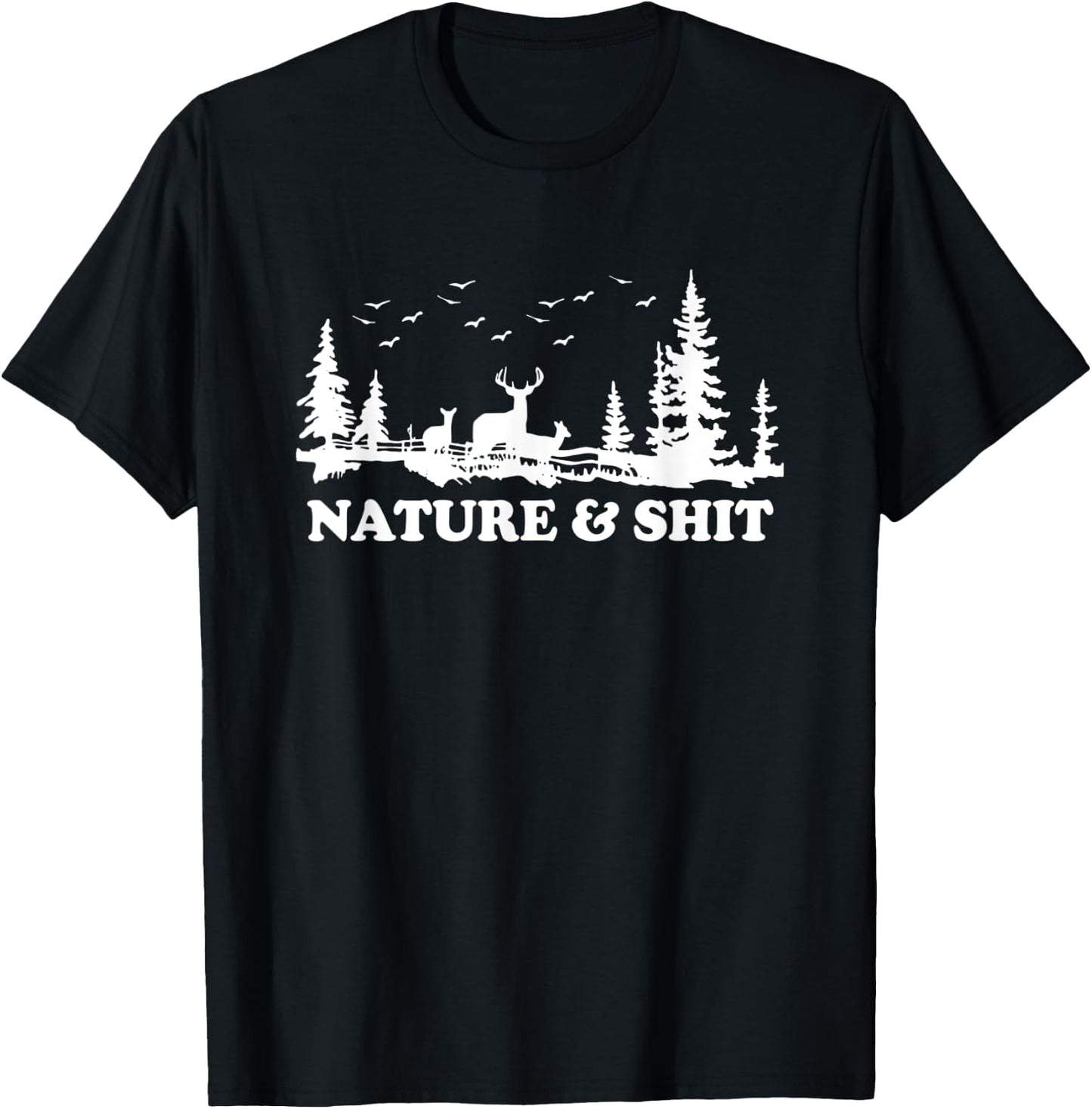 Nature & Shit T-Shirt - T-Shirt | Black